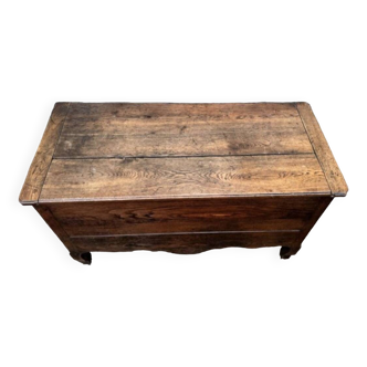 Coffre / maie en bois massif ancien 19ème siècle