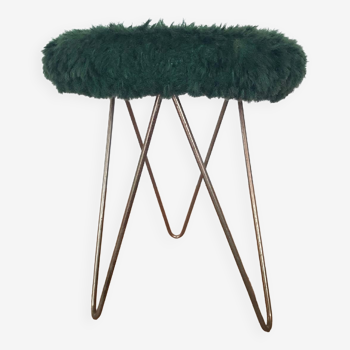 70s fur stool