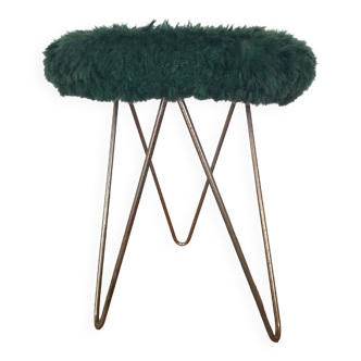 70s fur stool