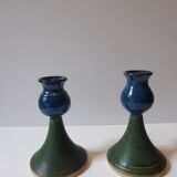 Pair of ceramic candlesticks