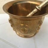 Mortar and its ancient bronze pestle