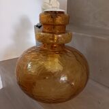 Vintage molded glass pendant light