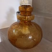 Vintage molded glass pendant light