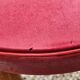 Baumann Low Stool Varnished Beech and Red Faux Leather