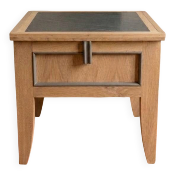 Table d'appoint, coffre en chêne massif