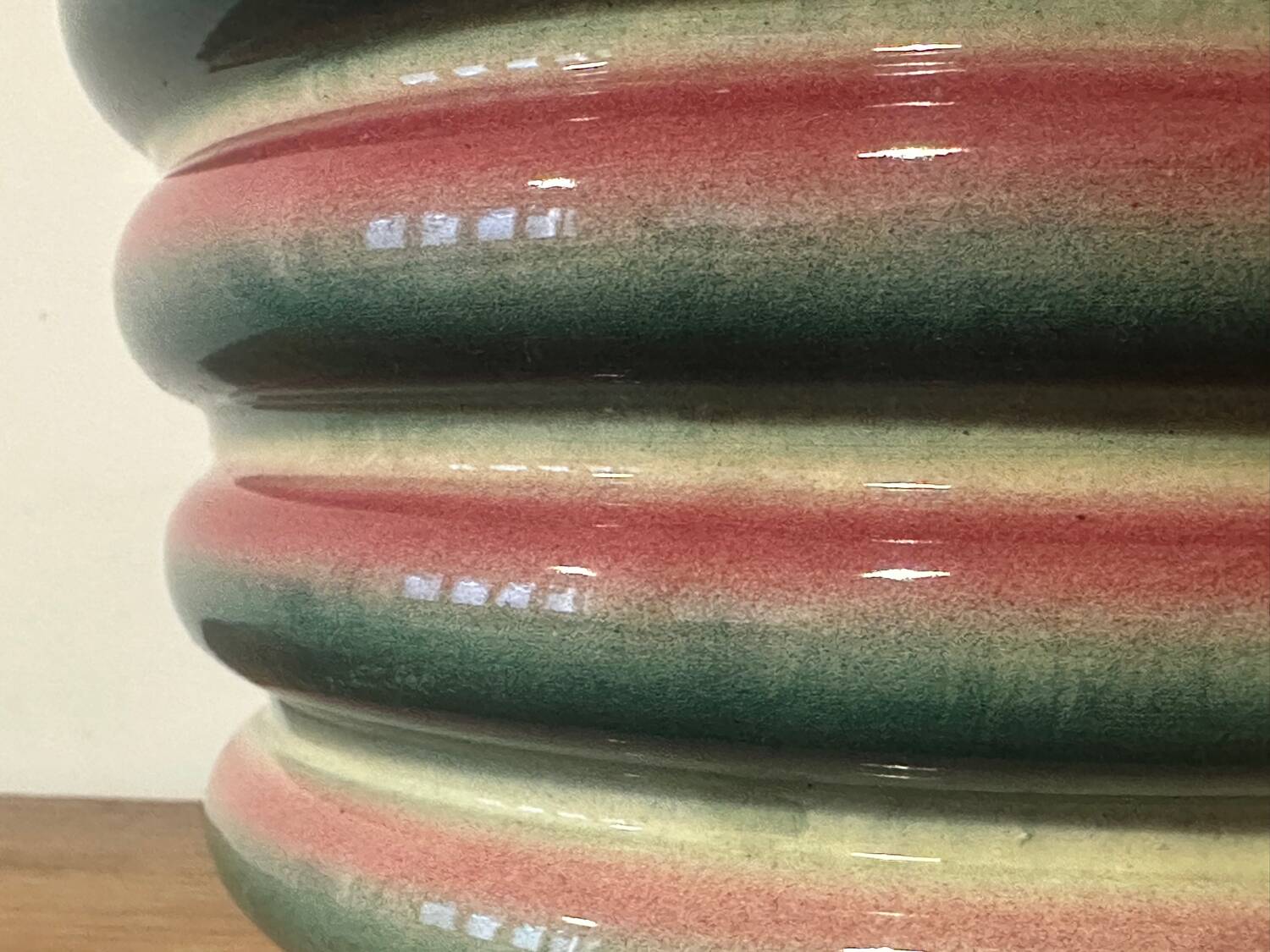 Antique Sarreguemines ceramic cachepot, France