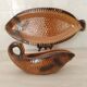 Sarreguemines / Large serving platter and matching fish-shaped sauce boat