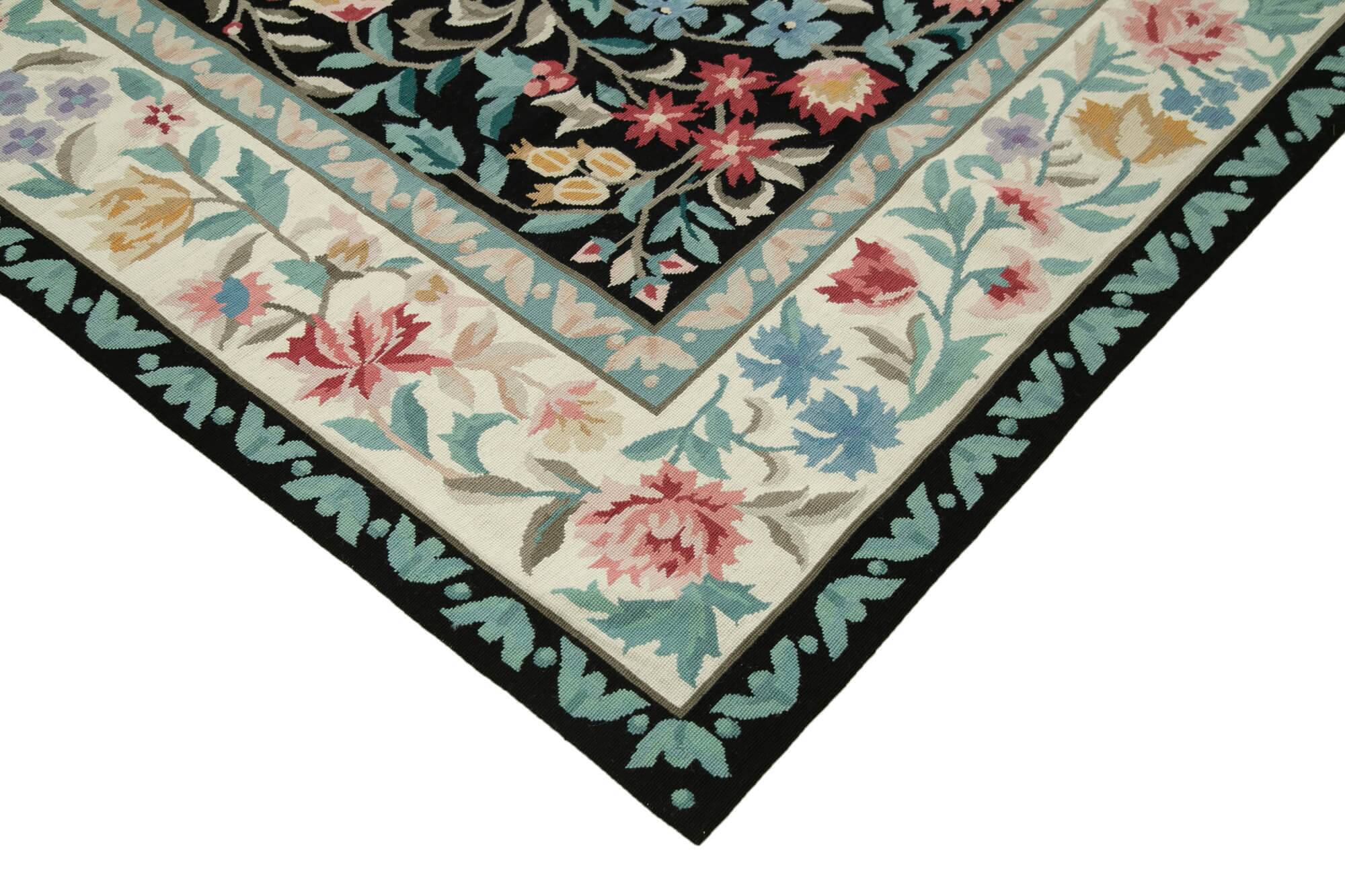 Handmade Vintage Flatweave Needlepoint Kilim 237 cm x 303 cm