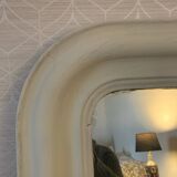 Matte white Louis Philippe style mirror