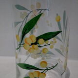 Set of 6 glasses decoration mimosas