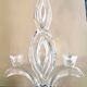 Glass torch candle holder 1950