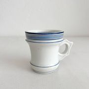 Tasse brulot ancienne en porcelaine liserés bleus 19eme siècle