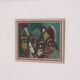 Original Swedish Oil on Canvas “Faces” by Eyvind Olesen Vintage & Framed