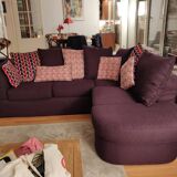 Purple corner sofa