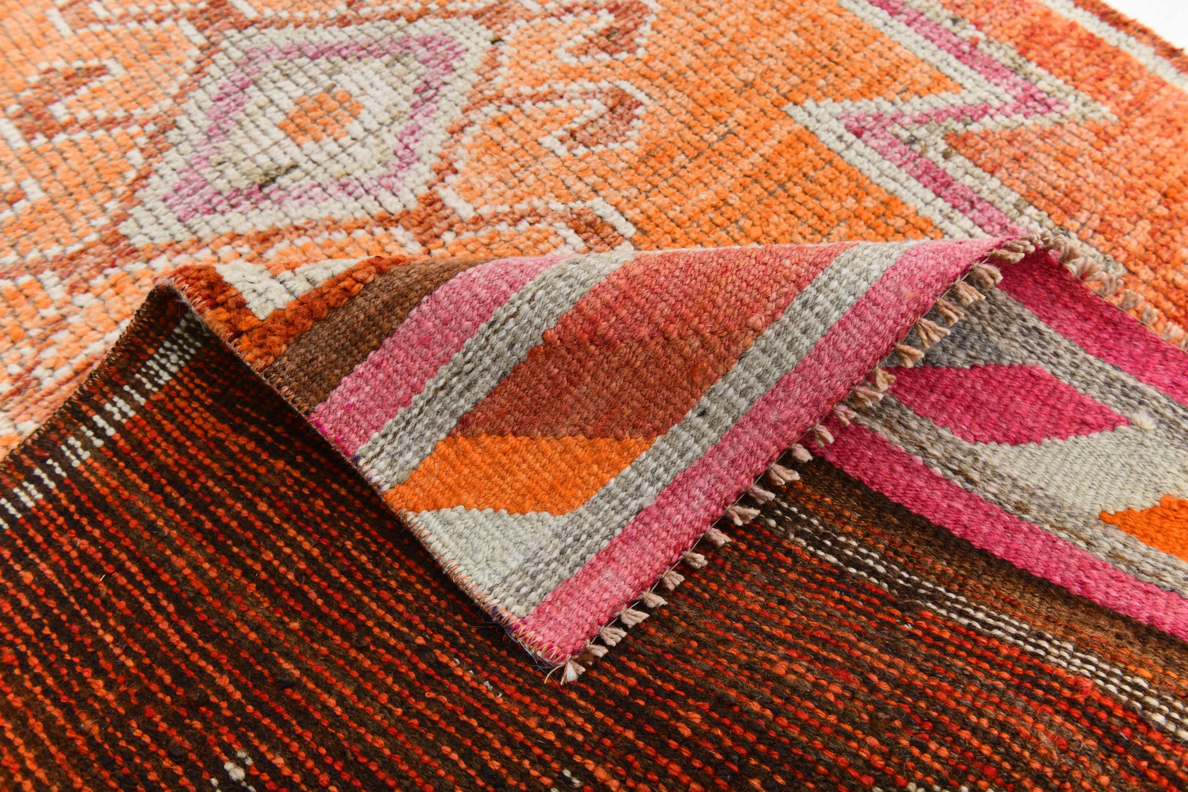 3x12 Rug For Hallway Vintage Runner Rug, 101x380Cm