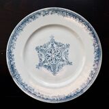 Antique ironstone plate from Creil and Montereau - Guirlande service