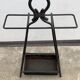 French black wrought iron fireplace set, 1960