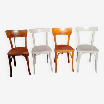 4 chaises bistrot déparaillées