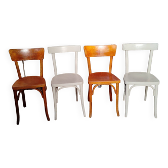 4 chaises bistrot déparaillées