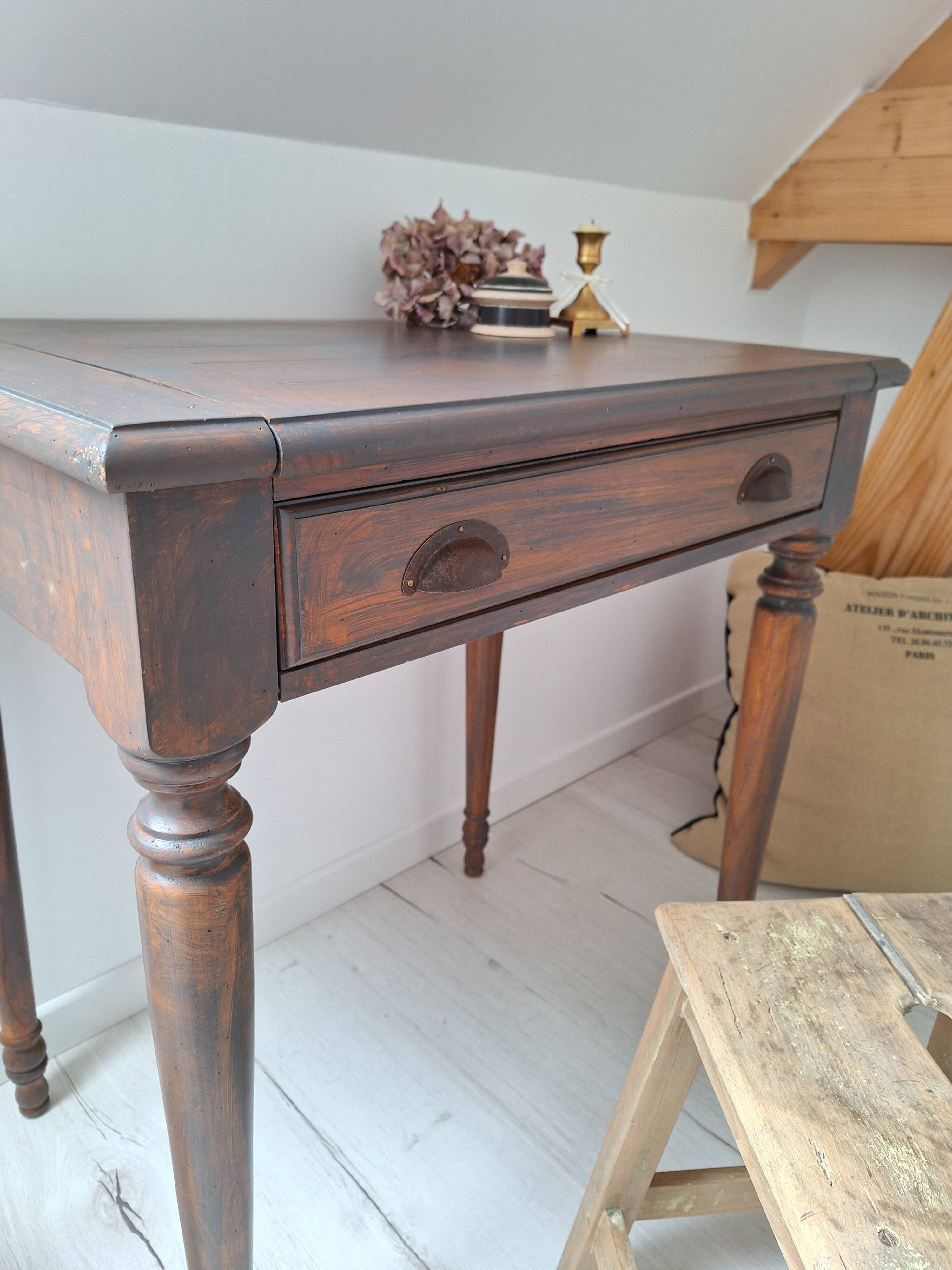 Solid wood desk / side table