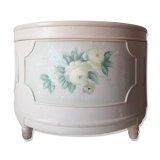 Half-moon box painted wood