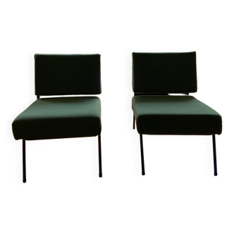 Pair of Paul Geoffroy design armchairs published by Airborne