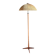 Scandinavian tripod reading lamp in teak and brass.