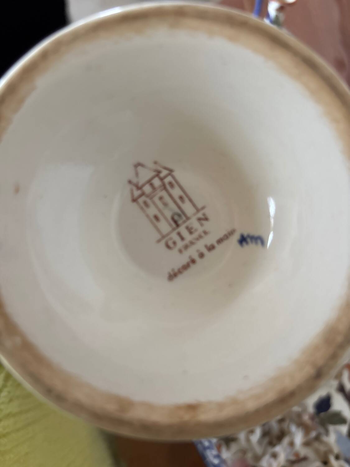 Gien tableware set, peony collection