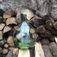 Dame-jeanne en verre soufflé couleur vert  15 litres