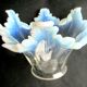 Tulip with glass claw, flower with 6 opalescent cut petals, Art Deco