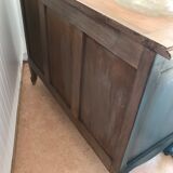 Blue crossbow dresser with brass handles