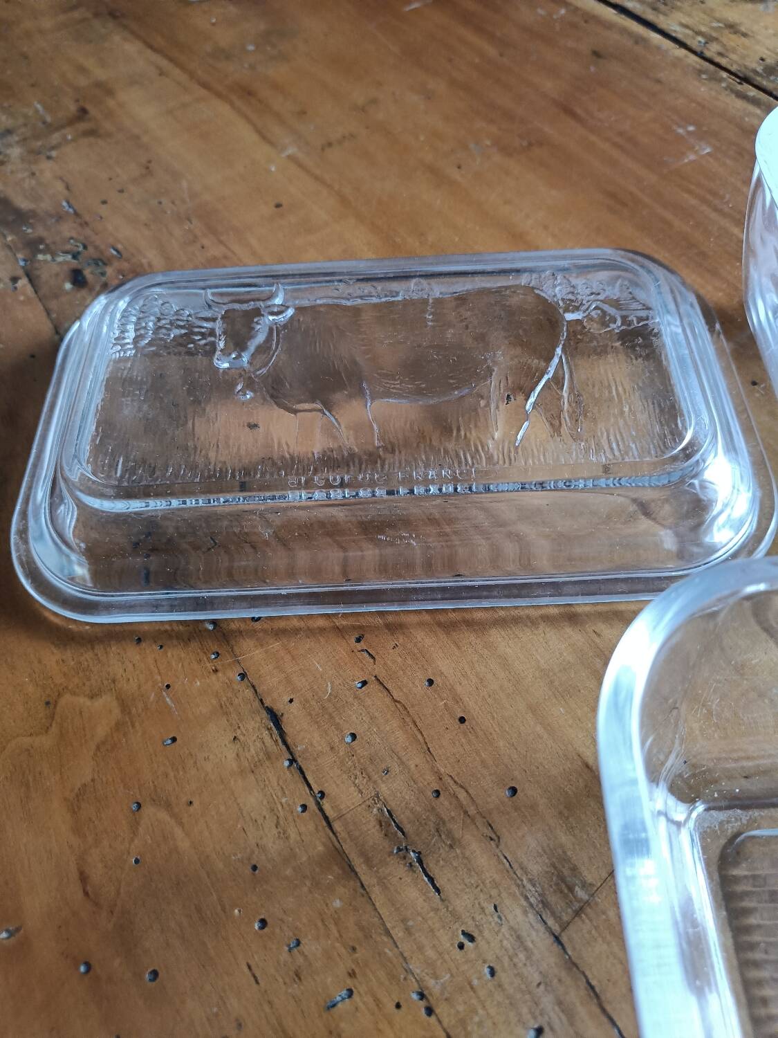 2 vintage "cow" butter dishes
