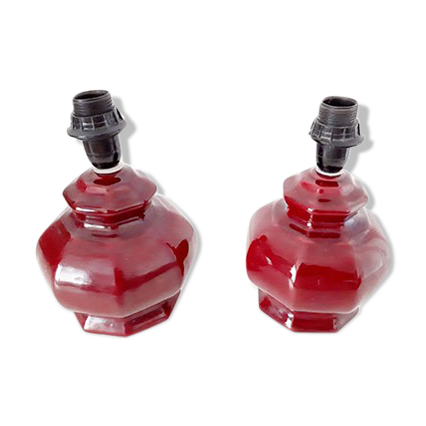 2 feet burgundy red lamp