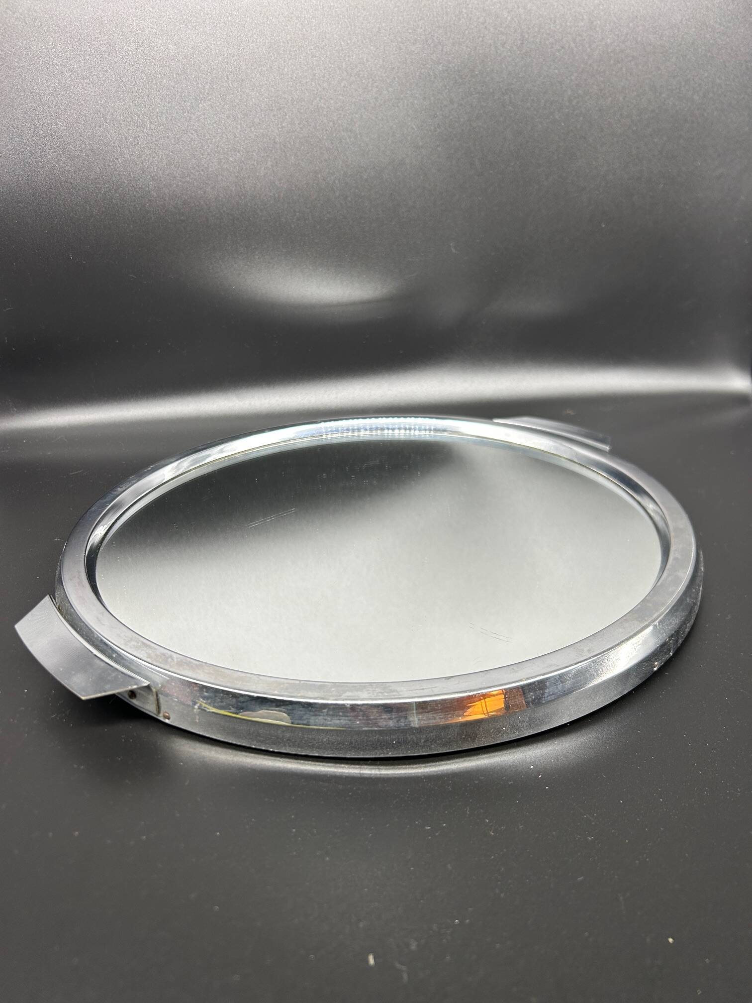 chrome Art Deco mirror tray