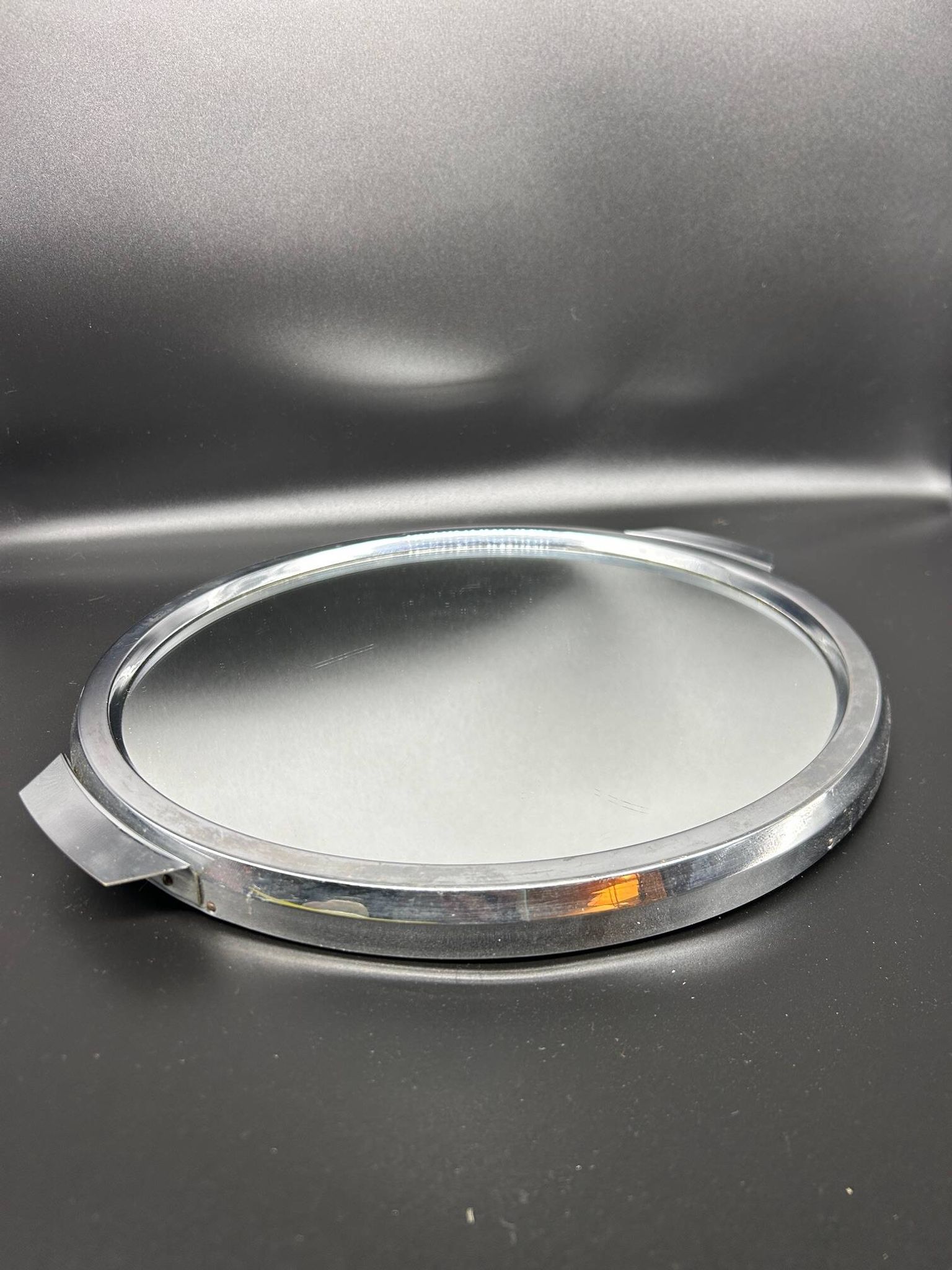chrome Art Deco mirror tray