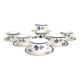 Antique cups with iron earthenware saucers