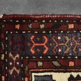 Vintage handwoven Zanjan Hamadan oriental rug, Middle East, 1960s.