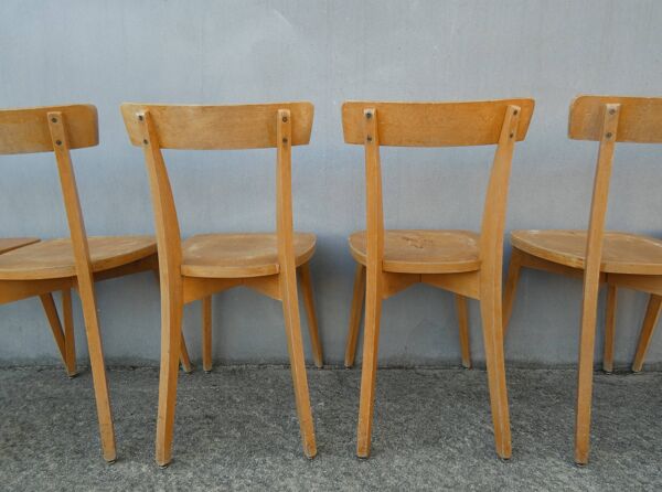 6 chaises de bistrot luterma vintage