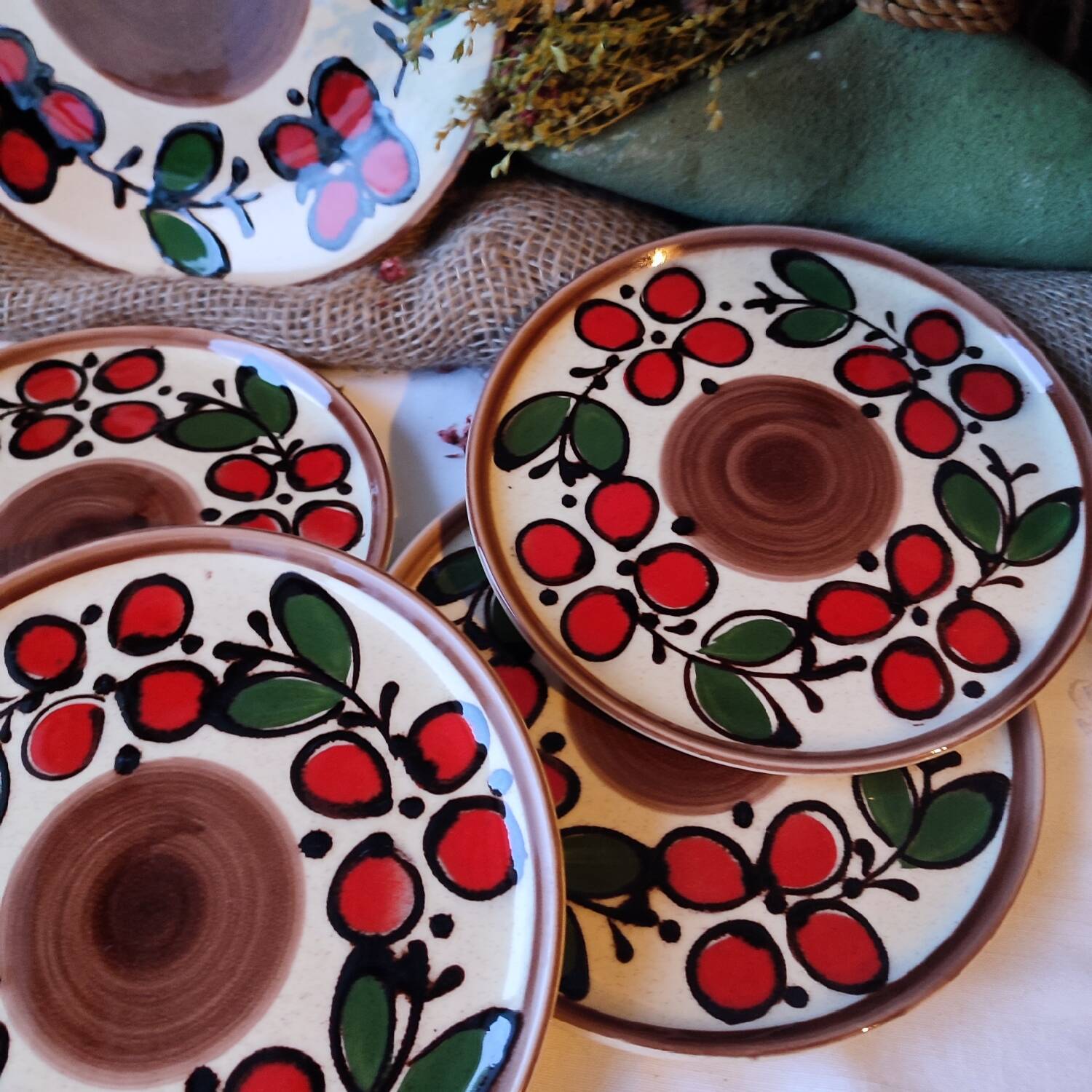 Set of 6 dessert plates + dish "Dunja" – Zell am Harmersbach – Année