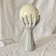 Vintage ceramic "hands" lamp - Wit Delfts - Made in Holland