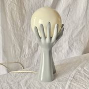 Vintage ceramic "hands" lamp - Wit Delfts - Made in Holland