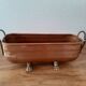 Copper planter porcelain handles