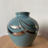 Blue Art deco vase