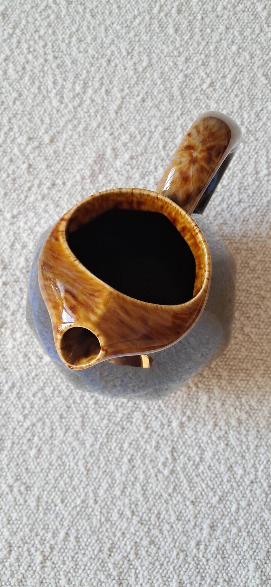 Vintage flamed ceramic jug alpho