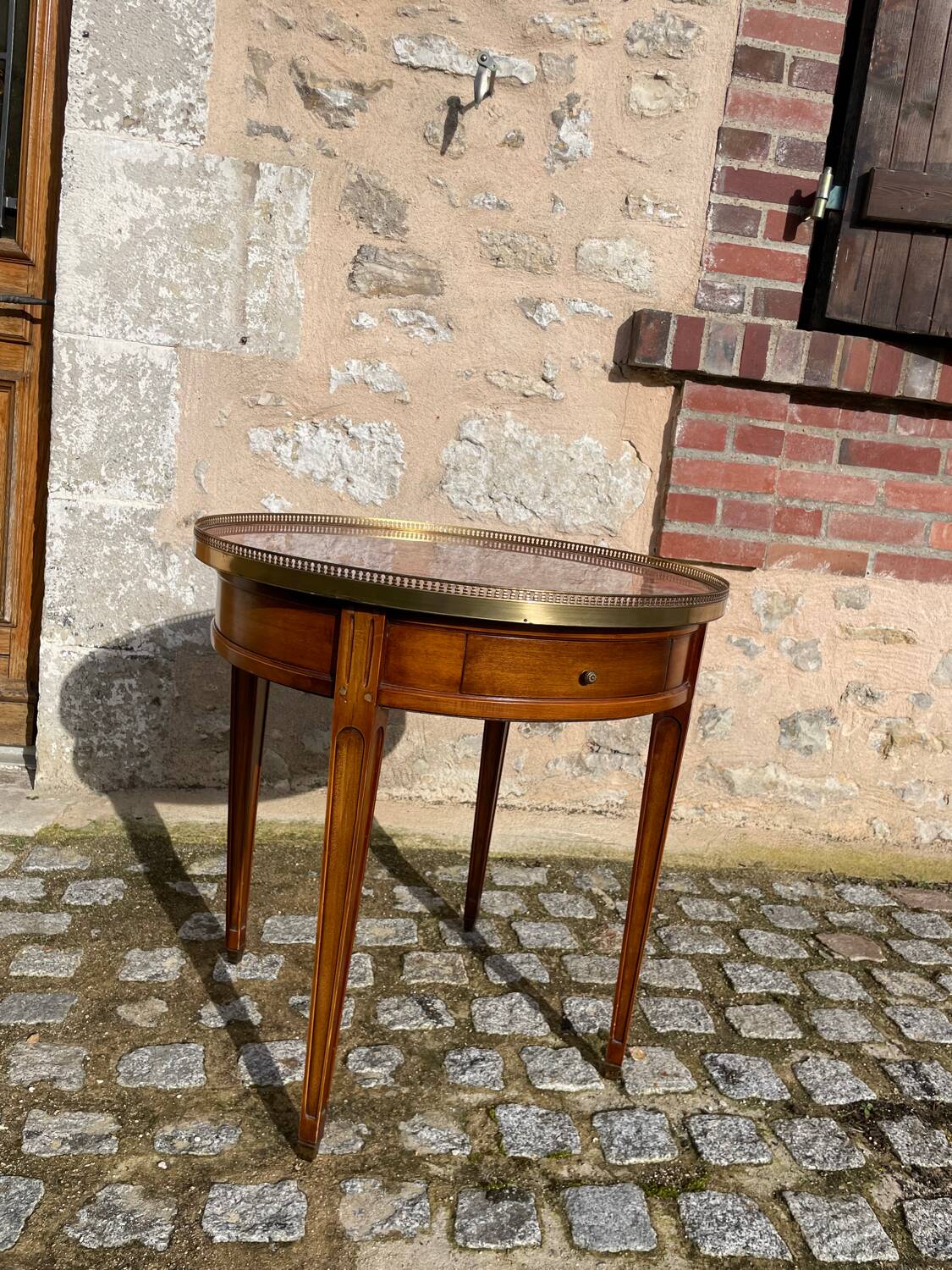 Pink hot water bottle table