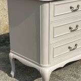 Louis XV style chest of drawers with 3 cherry wood drawers, 1960s