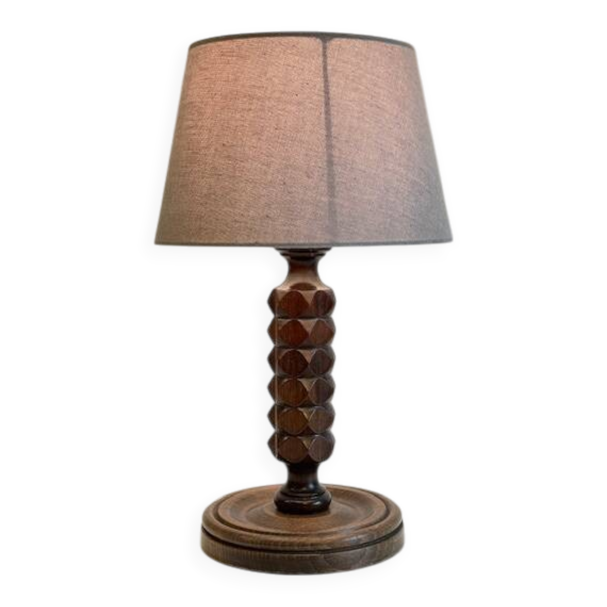 Geometric wood lamp