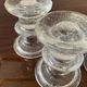 Series 6 vintage candlesticks pressed molded glass paste