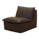 Brown leather armchair, Italian design, 1960s, production: Italy