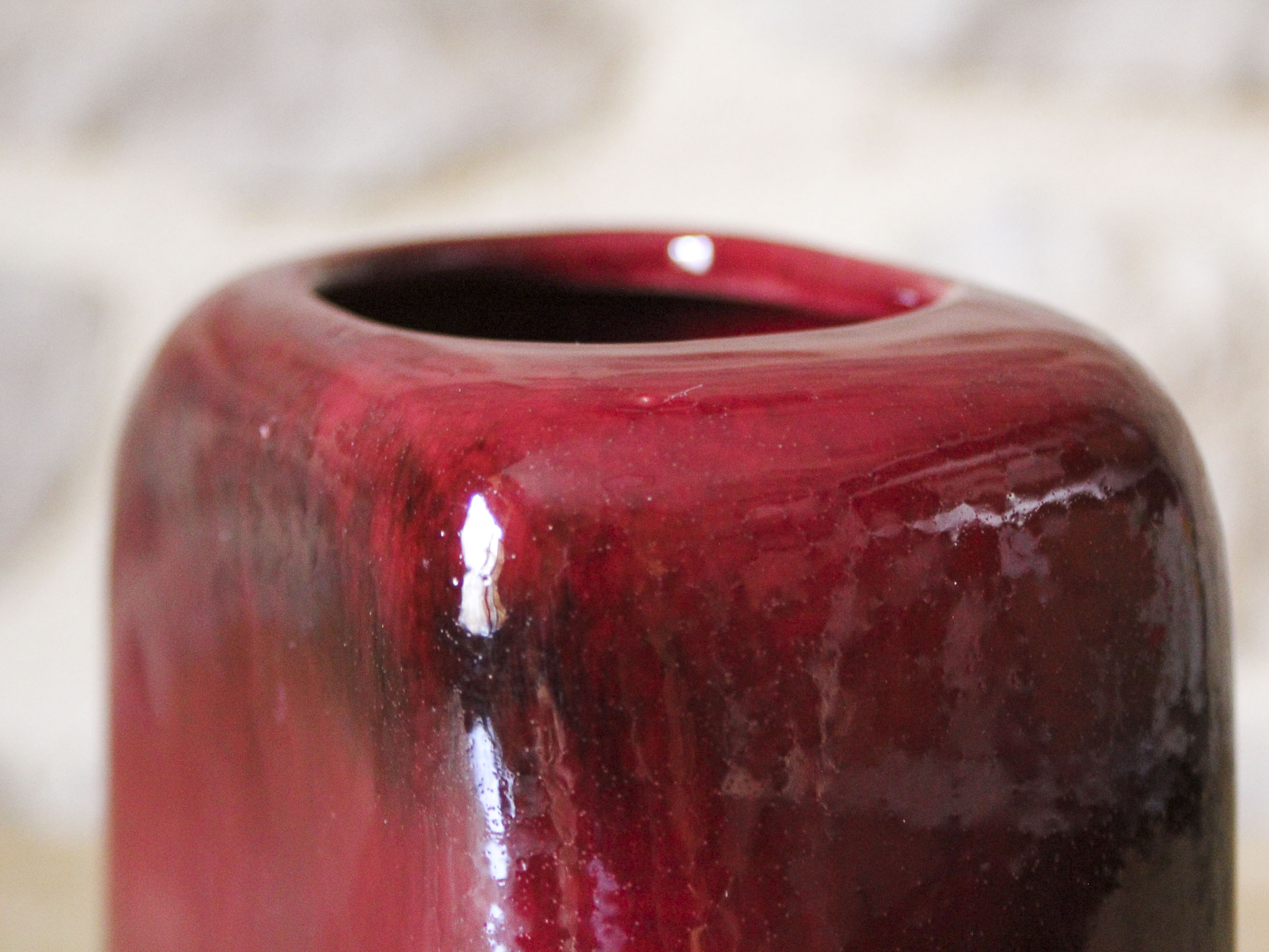 Ceramic vase "ox blood" by Max Idlas